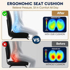 TushGuard Office/Car Seat Cushion, Non-Slip Sciatica & Back Coccyx Tailbone Pain Relief Chair Pad, Memory Foam Butt Pillow for Computer Desk, Wheelchair, Driving (Black) (Pack of 2) - Image 3