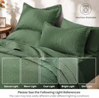 Love's cabin Quilts for Queen Bedspreads, 7 Pieces Bed in a Bag, Dark Green - Image 6