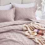 Love's cabin King Size Quilt Set, Soft Bedspread Comforter, Burlwood - Image 7