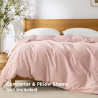 Bedsure Duvet Cover King Size, 1Pc Soft Double Brushed Bedding, Blush Pink - Image 2
