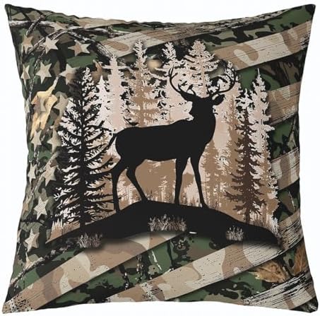 Feelyou Bear Rustic Throw Pillow Covers Soft 18" x 18" - Image 3