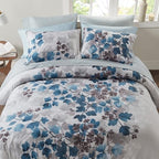 Madison Park Essentials King Comforter Set, Floral Bed in a Bag Blue 9PC by MadisonParkEssentials