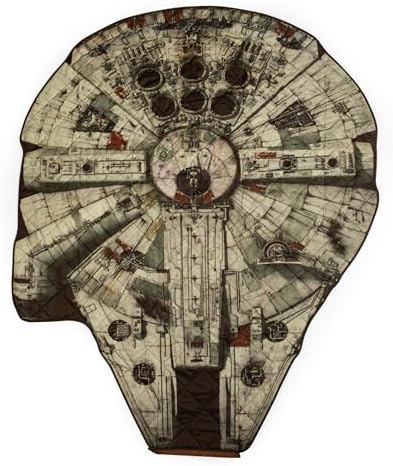 PICNIC TIME Star Wars Millennium Falcon Blanket in a Bag, (Brown with Millennium Falcon Design) - Image 3