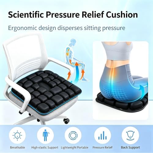Portable U-Shaped Airplane Seat Cushion with Pump & Tailbone Relief - Image 3