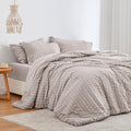 Seersucker Burlwood Twin XL Comforter Set, 5-Piece Bed in a Bag by Lovescabin