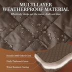 Yotache Magnetic Thermal Insulated Door Curtain Fit 38"x80" Doors, Brown - Image 4