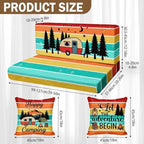 Britimes RV Dinette Cushion Covers Set, 6 Pack, for Camper, Sunset Camping - Image 3