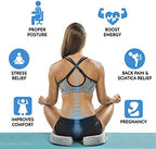 ComfiLife Premium Comfort Seat Cushion - Non-Slip Orthopedic 100% Memory Foam Coccyx Cushion for Tailbone Pain - Cushion for Office Chair Car Seat - Back Pain & Sciatica Relief (Gray) - Image 4