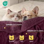 Luciphia Waterproof Blanket for Large Dog, Reversible Sherpa Couch Cover - Image 3