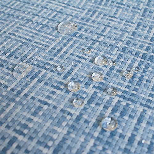 Kevin Textile Outdoor Waterproof 26"x26" Pillow Covers 2 Pack, Light Blue - Image 2