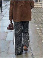 SHENHE Women's Cheetah Print Wide Leg Baggy Y2k Loose Streetwear Trousers - Image 2