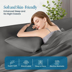 100% Pima Cotton Pillowcases – 800 Series, Ultra Soft & Cooling, Toddler/Travel 12"x16", Set of 2 – Dark Grey, Hotel Luxury Quality, Envelope Closure, Skin & Hair Friendly - Image 4