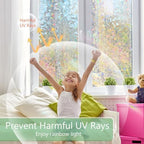HIDBEA Window Privacy Film Static Clings,Rainbow Window Film,29.5in x 6.5ft - Image 4