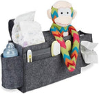 Relaxdays Bed Pocket, Bunk, 8 Compartments, Cot, Hanging Felt Organiser, 23 x 43 x 11 cm, Bedside Storage, Dark Grey by Relaxdays