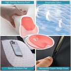 FLORICH Seat Cushion Lumbar Support Pillow for Office Chair, Car Lower Back Support, Ergonomic Desk Chair Pillow for Butt and Back Support of Memory Foam Seat Pad(Blue Pink) - Image 4