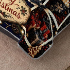HOSIMA Vintage Christmas Bedding Set,Cute Cat Dog Print Bedspread Queen. - Image 4