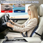 Car Seat Cushion with Lumbar Support, Firm 2-Piece Set for Long Drive Black - Image 6