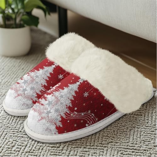 Cotton Slippers With Fluffy Edges House Slippers Non‑Slip Sole - Image 3
