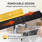 2 Pcs Door Sweep Door Brush Bottom Sweep with H-Shape Aluminum Alloy Base for Home、Industrial，2.4-Inch Door Brush (3.4 Inch Wx39.4Inch L),Gold - Image 5