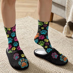 Womens Fuzzy Slipper with Socks Warm Cozy House Slipper and Socks Set Plush Winter Shoes for Indoor - Image 3