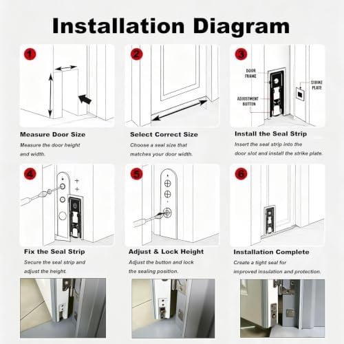 Automatic Door Bottom Seal, Recessed Drop Down Door Sweep Aluminum - Image 7