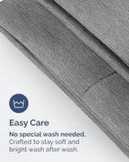 Standard Pillow Cases - 6 Pack Pillowcases, 20" x 26" - Heathered Grey - Image 6
