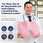 TushGuard Seat Cushion, Memory Foam Office Chair Cushion - Pink, XXX-Large - Image 5