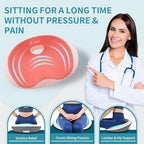 FLORICH Seat Cushion Lumbar Support Pillow for Office Chair, Car Lower Back Support, Ergonomic Desk Chair Pillow for Butt and Back Support of Memory Foam Seat Pad(Blue Pink) - Image 3