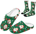 Jeiento Winter Fuzzy Slipper and Crew Socks for Women,Adult Slip-on Close Toe House Slipper,Flat Comfort home Slides by Jeiento