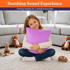 Special Supplies Vibrating Pillow Sensory Pressure Activated for Kids and Adults, 12” Plush Minky Soft Cover, Textured Therapy Stimulation Bumps-Vibrations, Music & Voice Recording (Purple) - Image 6