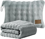 BEDELITE Travel Blanket with Bag, Bubble Blanket for Airplane 65"x40", Grey by BEDELITE