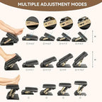 Car Foot Rest, Foldable Non-Slip Footstool with Removable Cushion, Portable Travel and Adjustable Under Desk Foot Rest for Office Chair, Ergonomic Support - Image 2