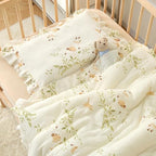 100% Cotton Muslin Toddler Pillowcase 2 Pack，13"x 18" Ultra Soft Breathable Travel Pillow Case Cover,Ruffle Pillow Case for Newborn,Nursery,Boys,Girls,Machine Washable - Image 2