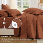 Love's cabin Quilts for Queen Bedspreads, 7 Pieces Bed in a Bag, Umber - Image 4