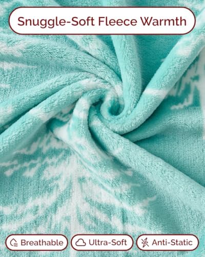 CGK Christmas Fleece Blanket King - Flannel Throw - Snowflakes, 90x108 - Image 3