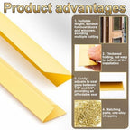 Zonon 2 Pcs 1-5/64" W x 3' L Spring Bronze Weather Stripping Metal Brass Weather Strip Copper Weatherstripping for Exterior Old Door or Window Seal with Mounting Nails(V Shape) - Image 3