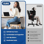 SweetSlubr Memory Foam Seat Cushion, Office Chair Cushion, 3-Inch, Large - Image 5