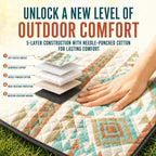Extra Large Picnic Outdoor Blanket, 80''x80'' Waterproof Foldable Blankets Bohemia Picnic Mat for Beach,Music Festival Concert, Travel Essential Accessories - Image 6
