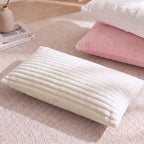 Bedorm Faux Fur Pillowcases Set of 2 King Size Plush Fluffy Pillow Cover Ivory White, Zipper Closure - Image 5