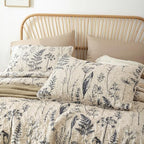 JANZAA Quilts Queen Size, Beige Qulit Bedspread Floral Bedding Set 3 Pcs - Image 3