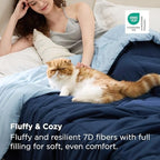 Bedsure King Comforter Duvet Insert - Bed Comforter Quilted, Navy Blue/Blue - Image 3