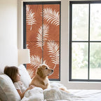 Window Privacy Film Frosted, Terracotta Botanical Static Cling Door Window Covering, Summer Palm Leaves Foliage Tropical UV Blocking Windows Film for Office, Hotel, Bedroom, 29.5 x 78.7 Inches - Image 2