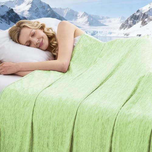 Cooling Blanket Queen Size, 90"x90" Cooling Blankets for Hot Sleepers, Cold Blanket Thin Lightweight Breathable Soft for Couch Bed, Lightweight Blanket Keep Cool for Night Sweats by PENGZHUTECHNOLOGY