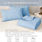 Exclusivo Mezcla 3-Piece Soft Quilts Queen Size Bedding Set, Sky Blue - Image 6