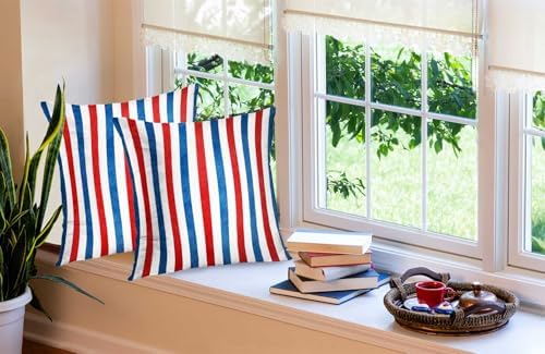 EMMTEEY Stripes Pillow Covers 24x24 Throw Pillow Cover Set of 2 - Image 4