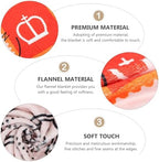 Letter Pattern Flannel Blanket, Lightweight Warm Cozy Winter Sleeping - Image 3