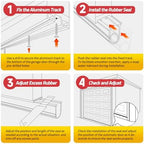 Jin&Bao Garage Door Bottom Seal 18FT Heavy Duty Aluminum Track Weatherstrip - Image 6