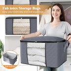 Fab totes 8 Pack Storage Bags for Clothes Blanket Storage Bins with Lids - Image 5