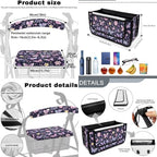 LedBack Floral Walker Accessories Sets Purple Butterfly Wheelchair Bag for Seniors Rollator Seat and Backrest Covers Universal Storage Basket - Image 6