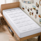 OLANLY Twin XL Quilted Fitted Mattress Pad, Down Alternative Fill, White by OLANLY